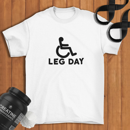 Leg Day Disabled Sign Cotton T-shirt