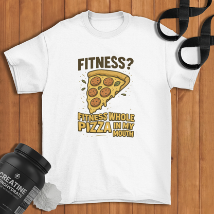 Fitness Pizza Cotton T-shirt