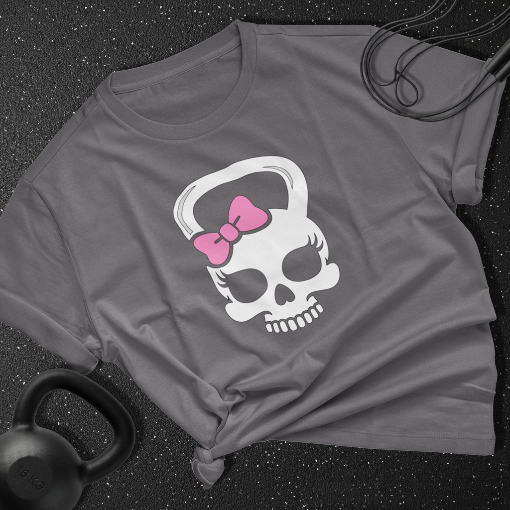 Girlie skull kettlebell Cotton Tee