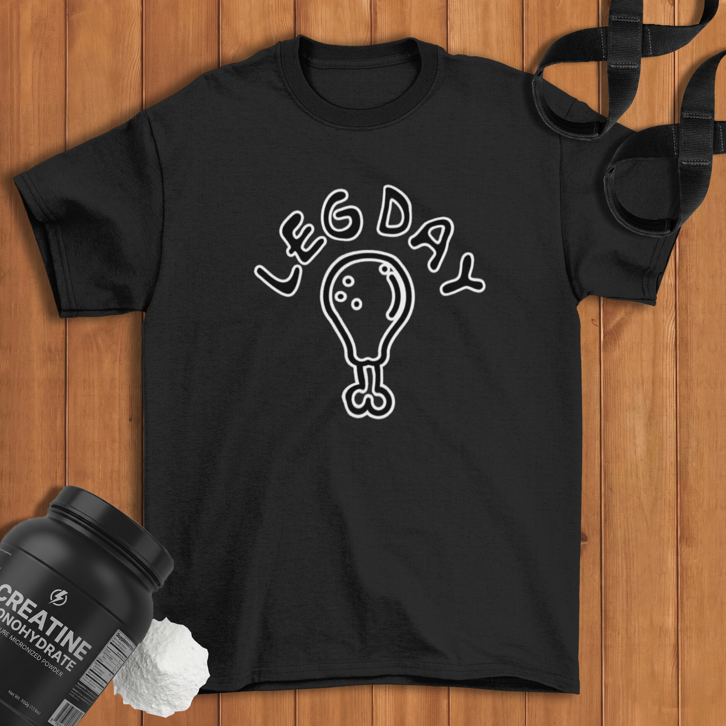 Leg Day chicken thigh Cotton T-shirt