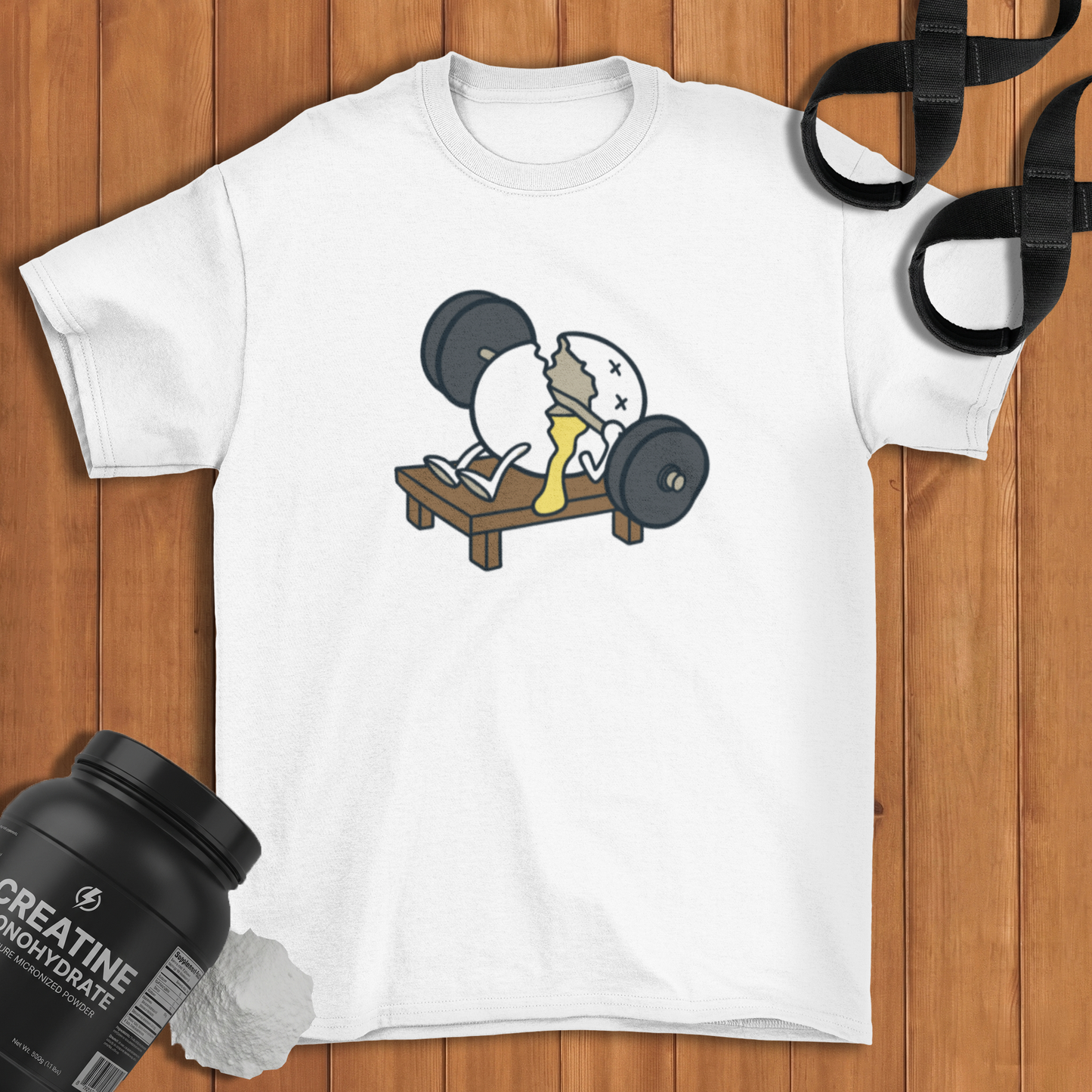Chest Press Egg Cotton T-shirt
