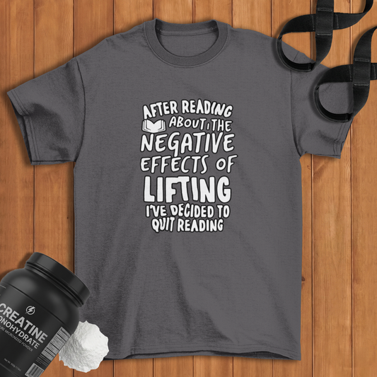 i've decided to quit reading White version Cotton T-shirt