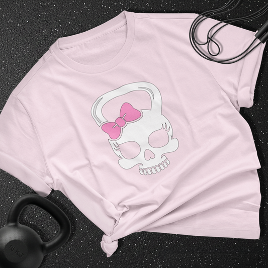 Girlie skull kettlebell Cotton Tee