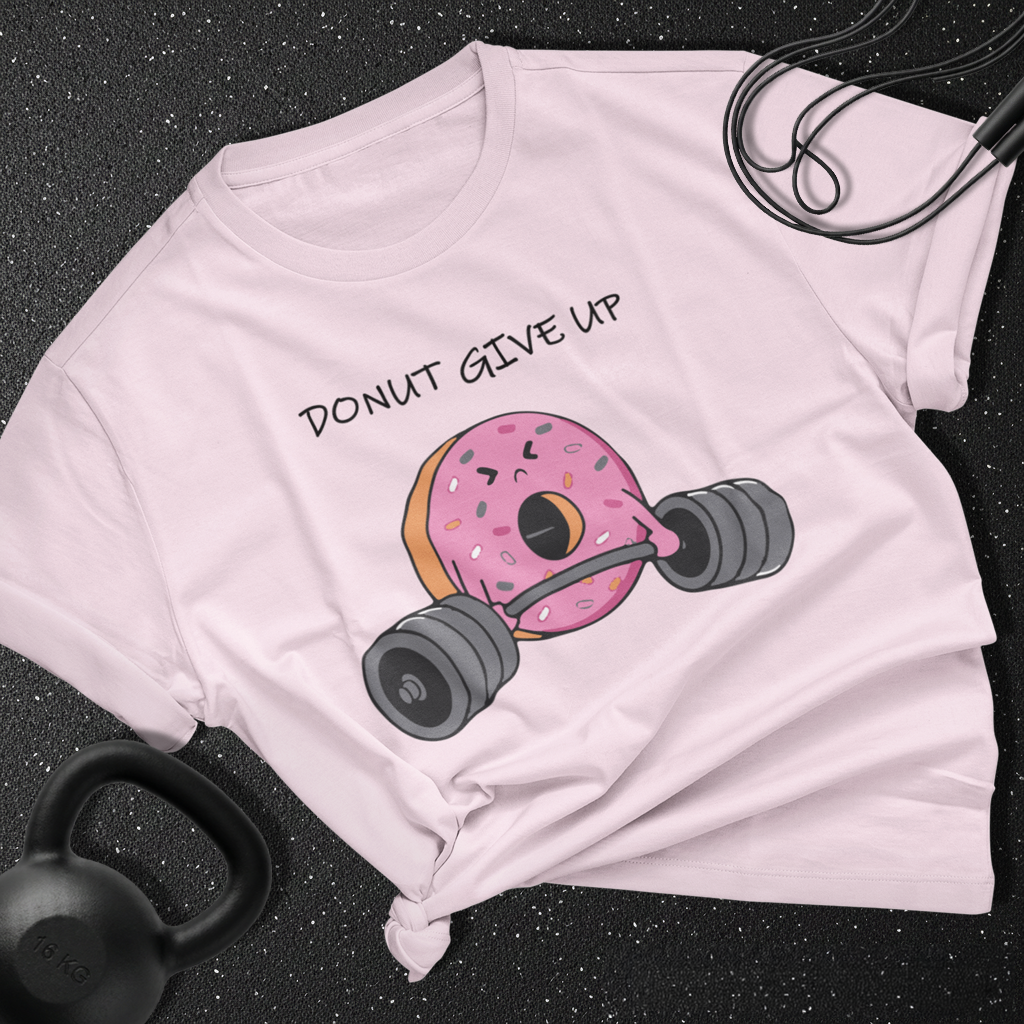 Donut Give Up Cotton T-shirt
