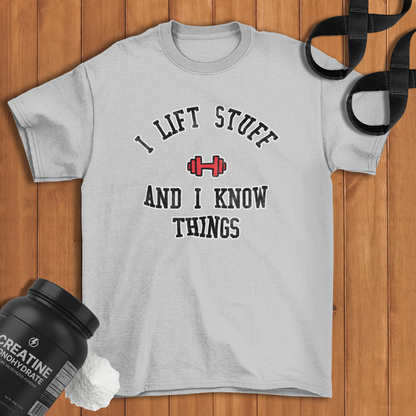 I lift stuff Cotton T-shirt
