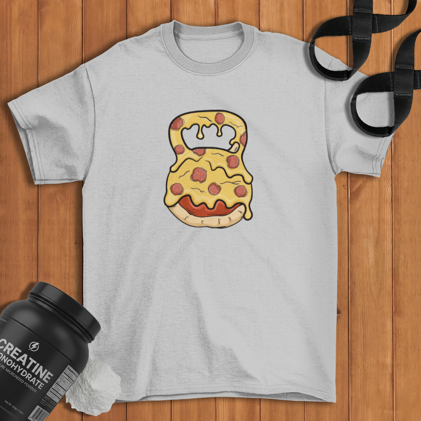 pizza kettlebell Cotton T-shirt