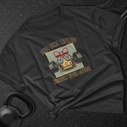 and she lifted heavily ever after Cotton T-shirt