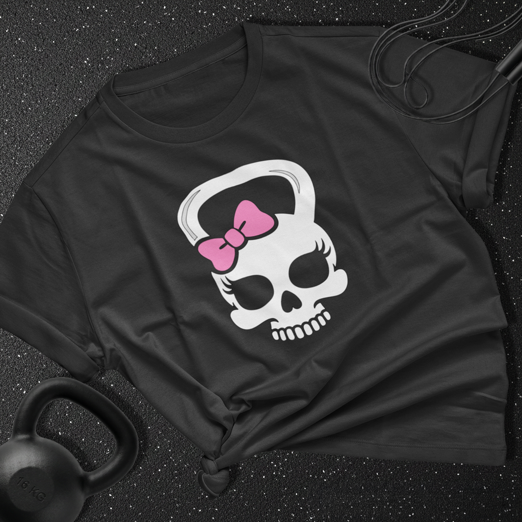 Girlie skull kettlebell Cotton Tee