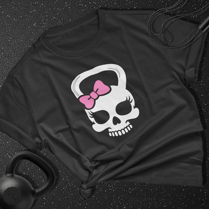 Girlie skull kettlebell Cotton Tee