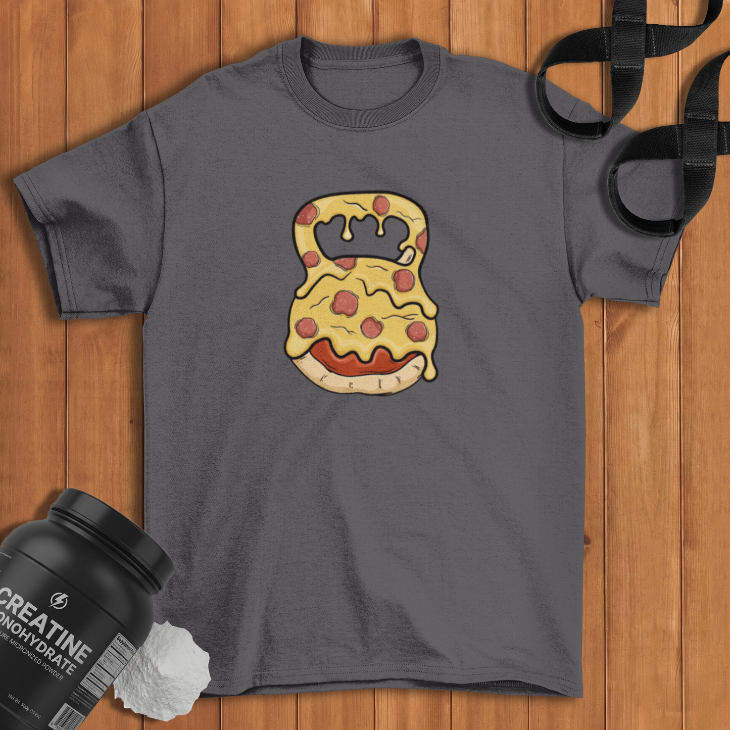 pizza kettlebell Cotton T-shirt