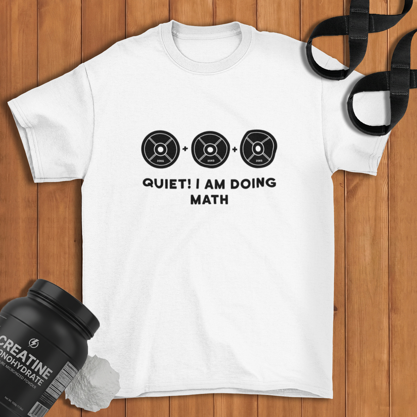 QUIET ! i am doing math  Cotton T-shirt
