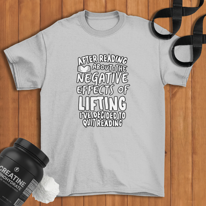 i've decided to quit reading White version Cotton T-shirt