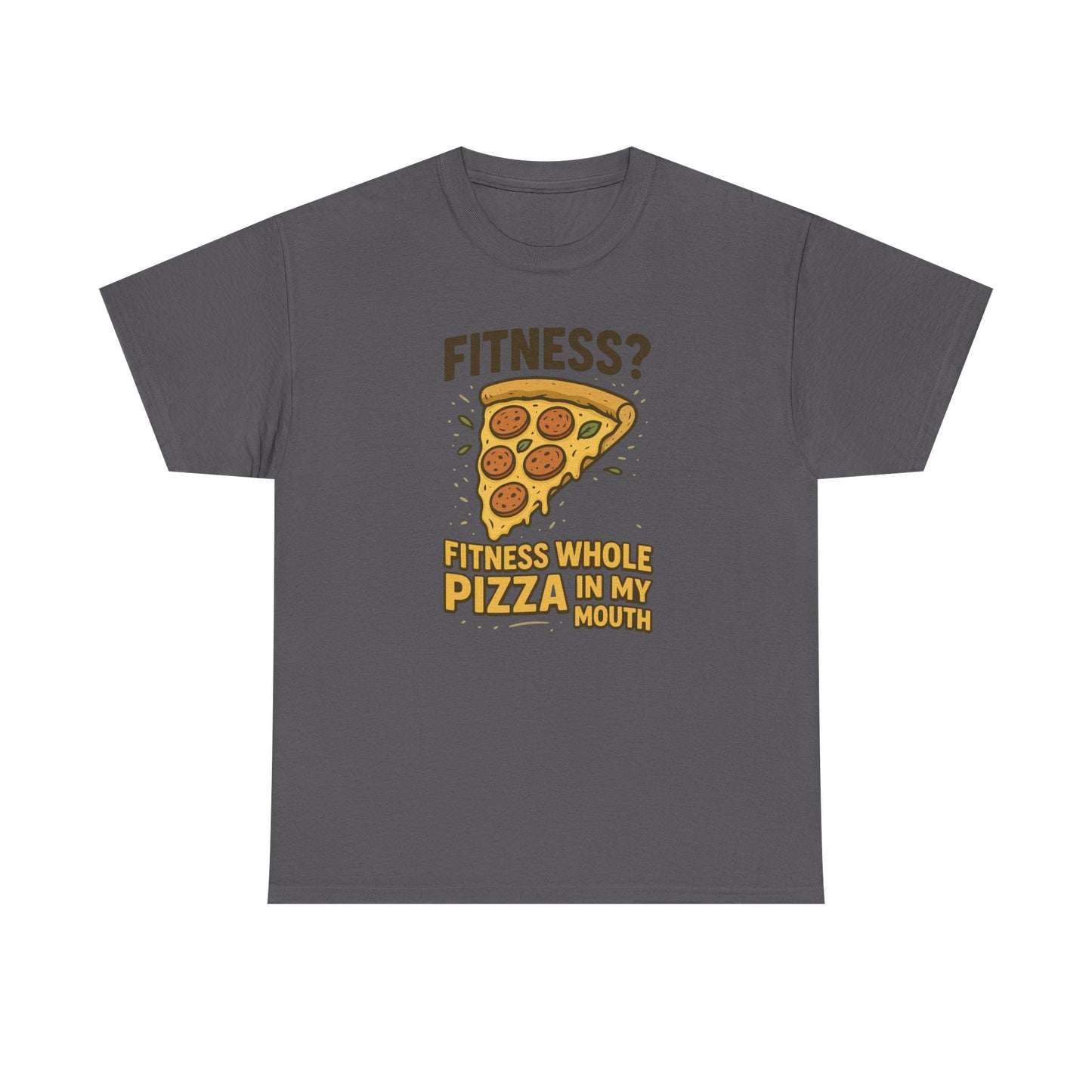 Fitness Pizza Cotton T-shirt