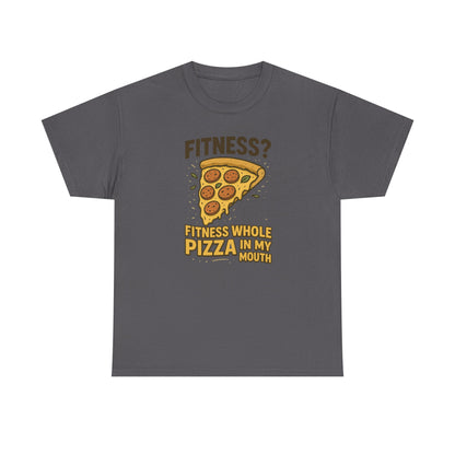 Fitness Pizza Cotton T-shirt