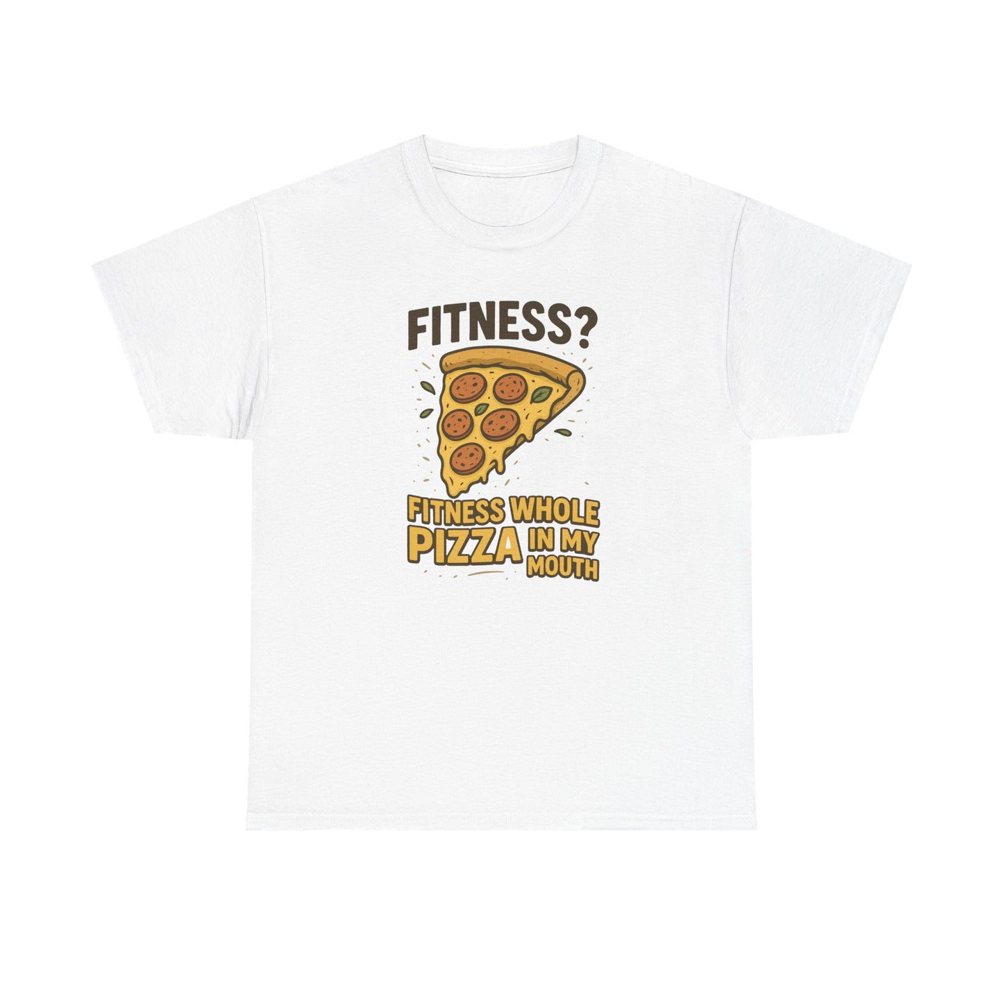 Fitness Pizza Cotton T-shirt