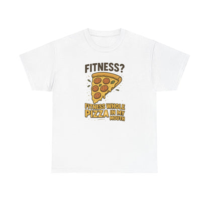 Fitness Pizza Cotton T-shirt
