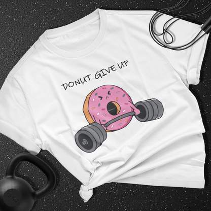 Donut Give Up Cotton T-shirt