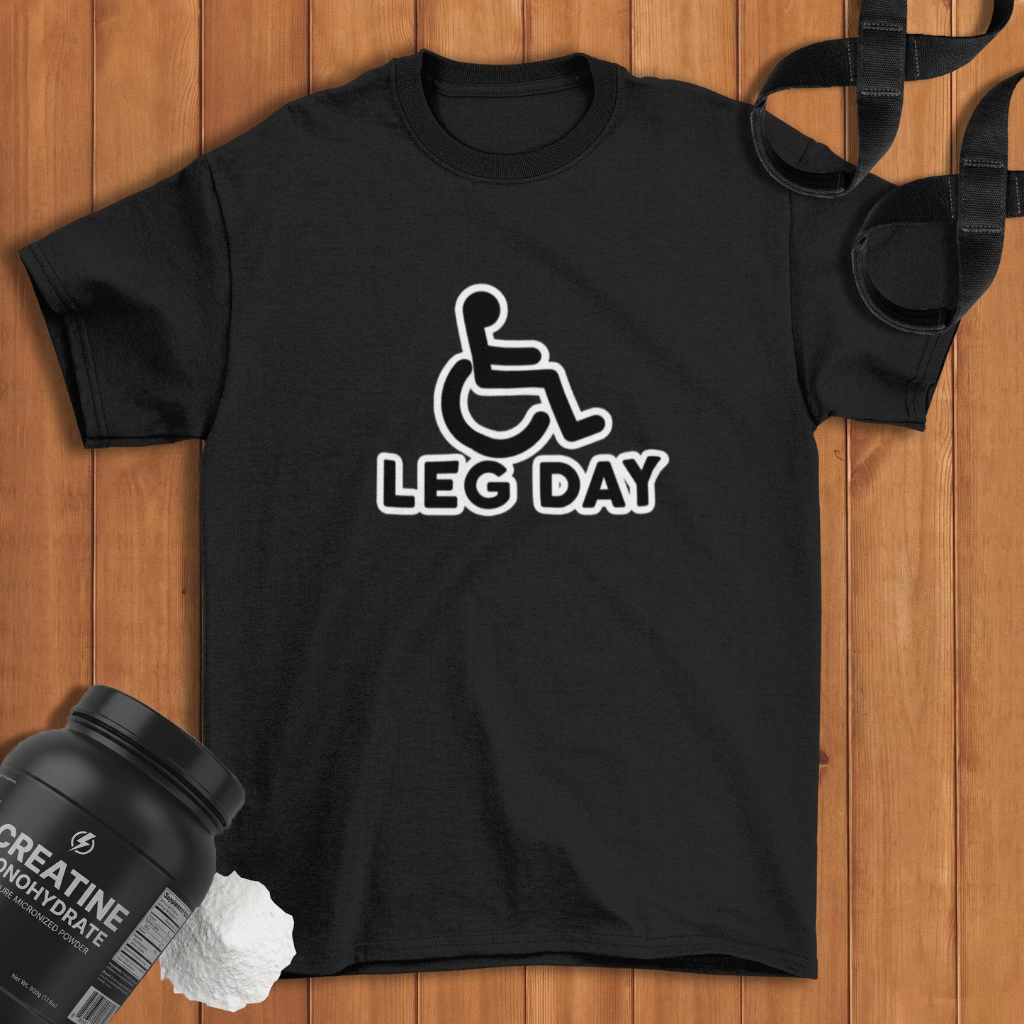 Leg Day Disabled Sign Cotton T-shirt