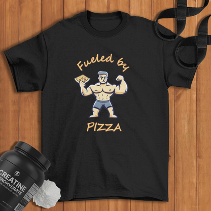 Fueled By Pizza Cotton T-shirt