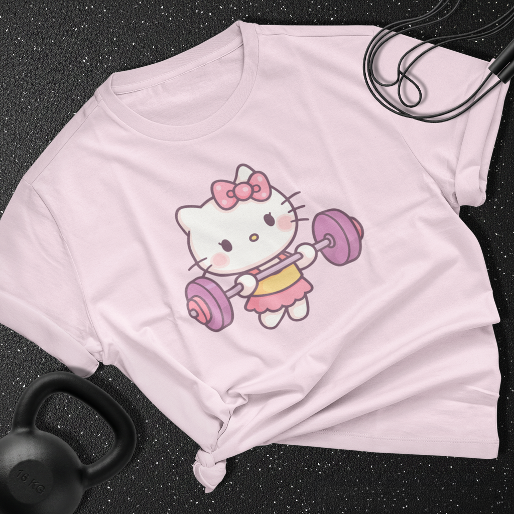hello kitty barbell Cotton Tee