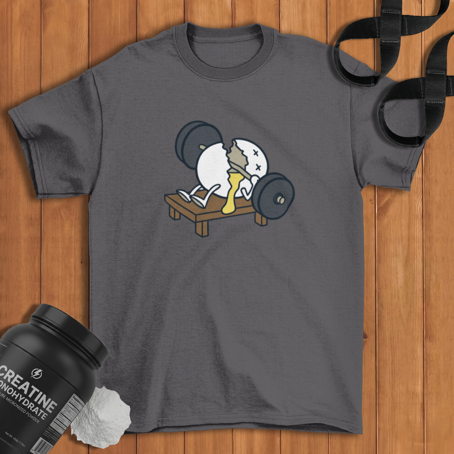 Chest Press Egg Cotton T-shirt