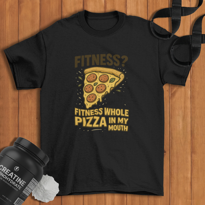 Fitness Pizza Cotton T-shirt