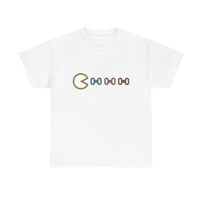 Pac Man Vs Dumbbells Cotton T-shirt