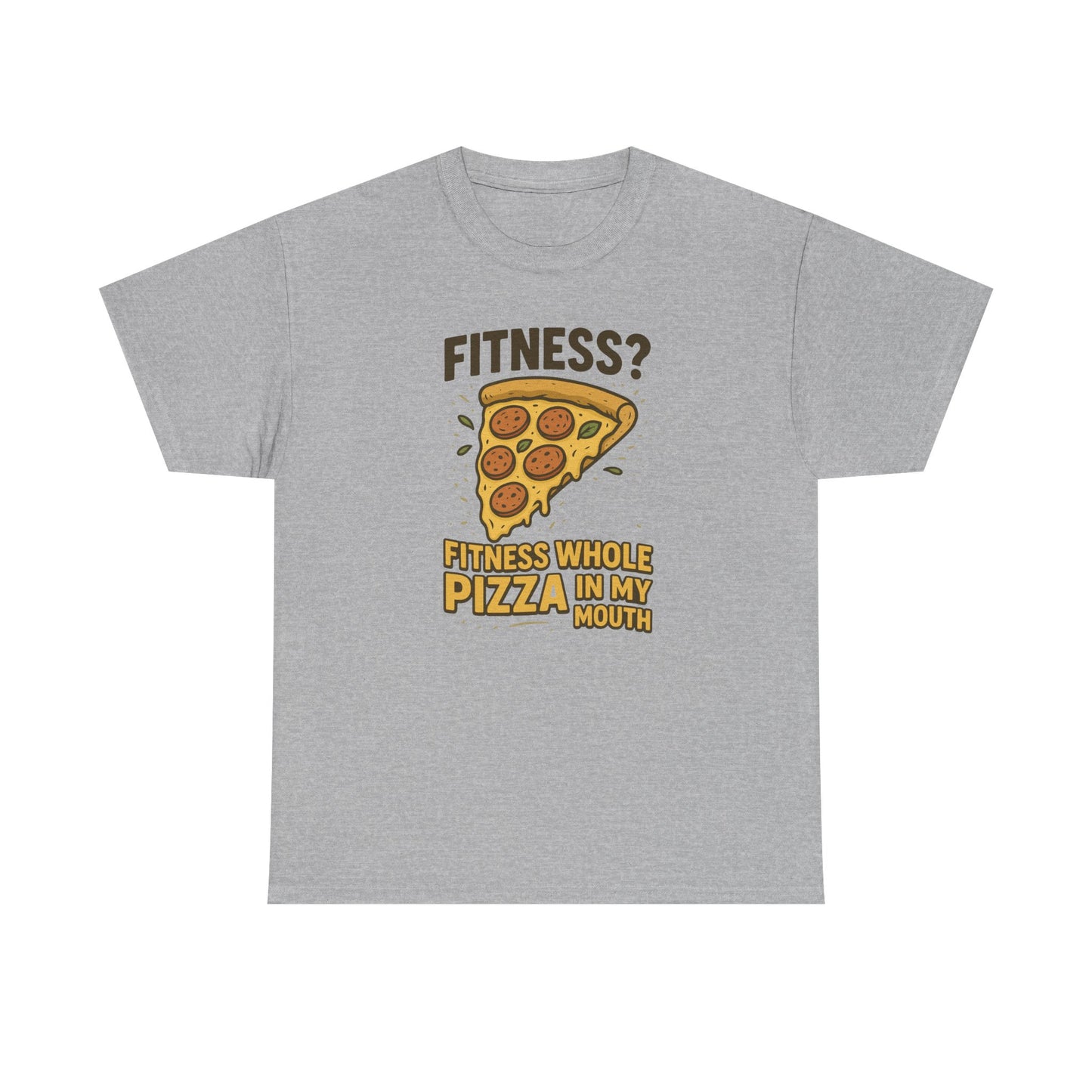 Fitness Pizza Cotton T-shirt