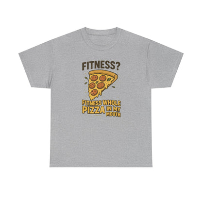 Fitness Pizza Cotton T-shirt