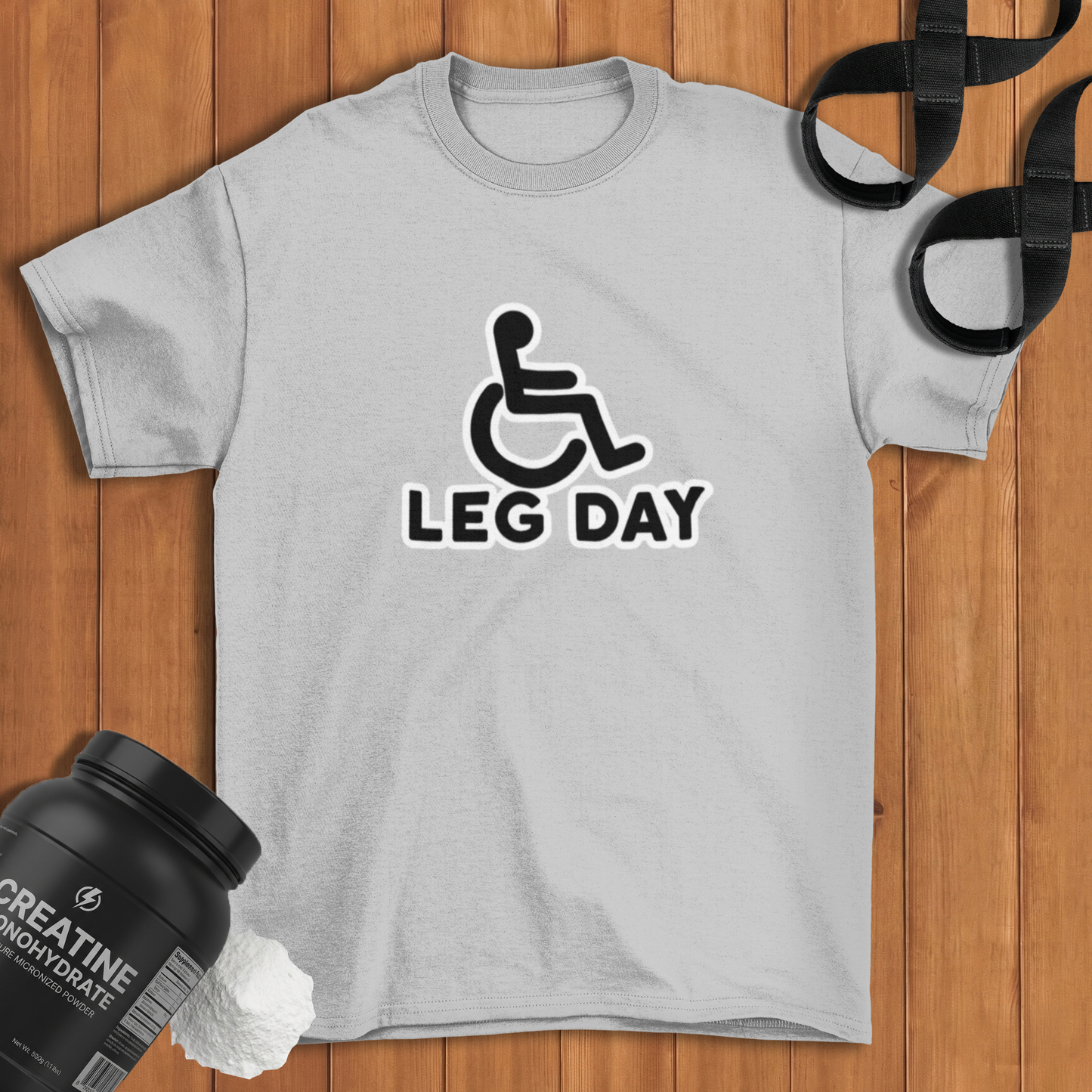 Leg Day Disabled Sign Cotton T-shirt