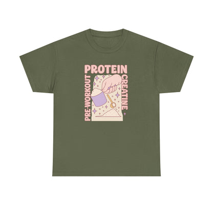 pre & workout & protein & creatine Cotton Tee