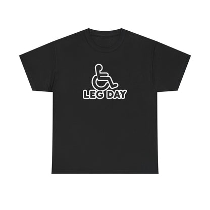 Leg Day Disabled Sign Cotton T-shirt