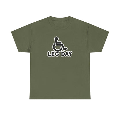 Leg Day Disabled Sign Cotton T-shirt