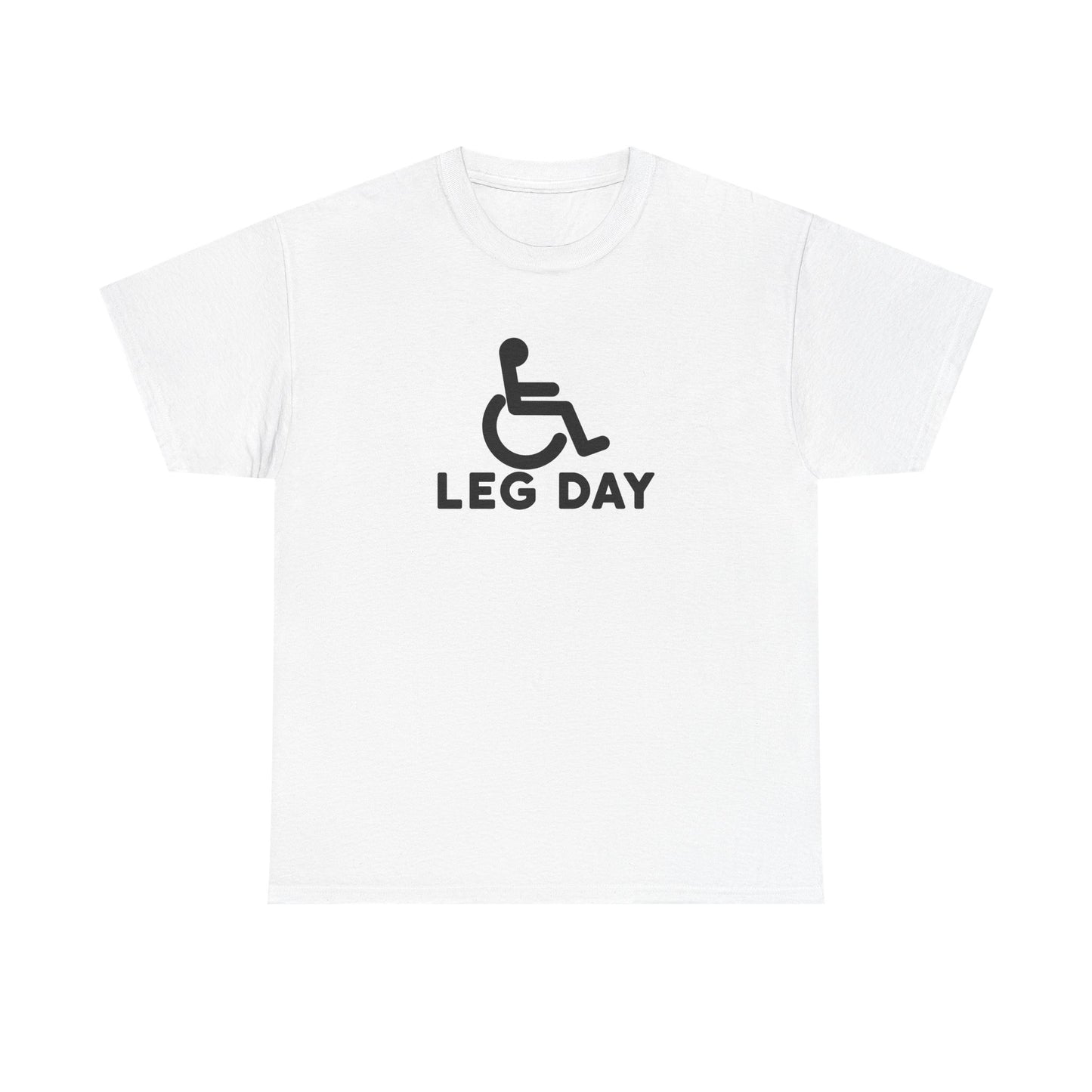 Leg Day Disabled Sign Cotton T-shirt