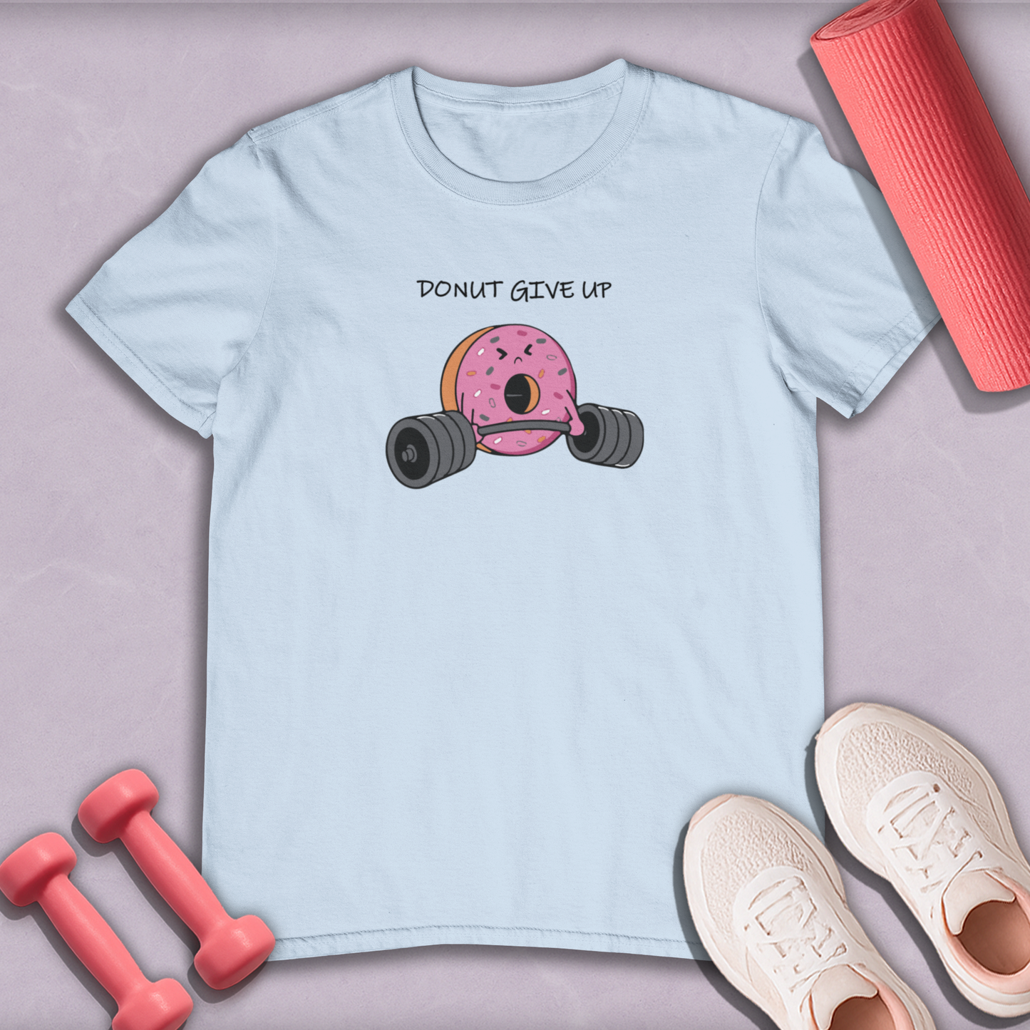 Donut Give Up Cotton T-shirt