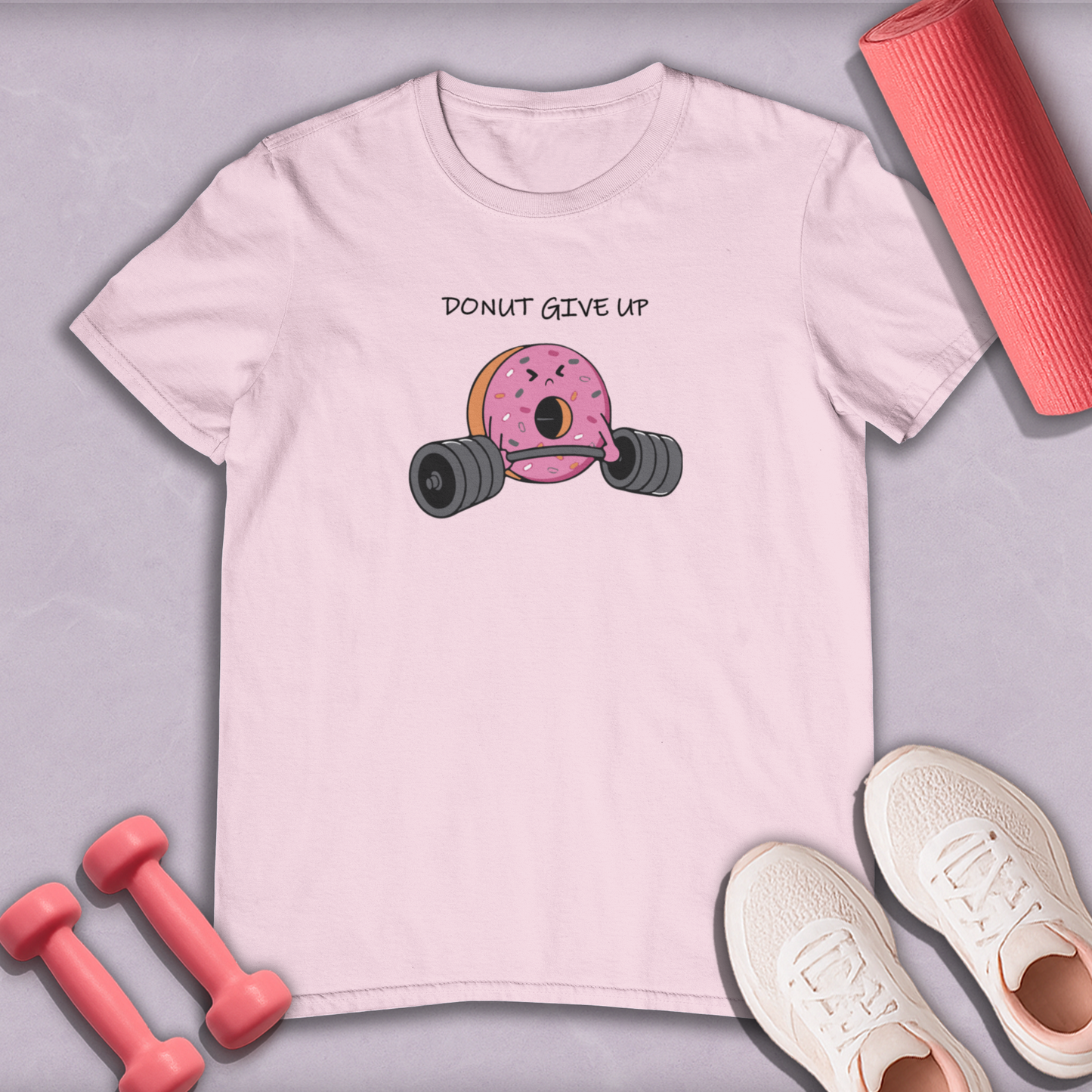 Donut Give Up Cotton T-shirt