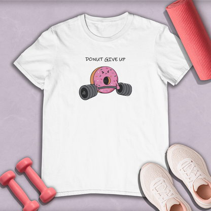 Donut Give Up Cotton T-shirt