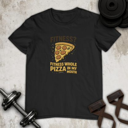 Fitness Pizza Cotton T-shirt