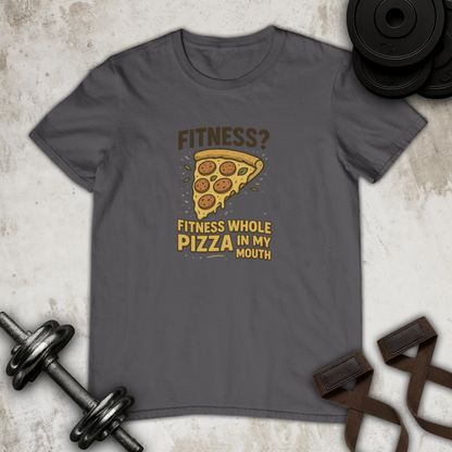 Fitness Pizza Cotton T-shirt