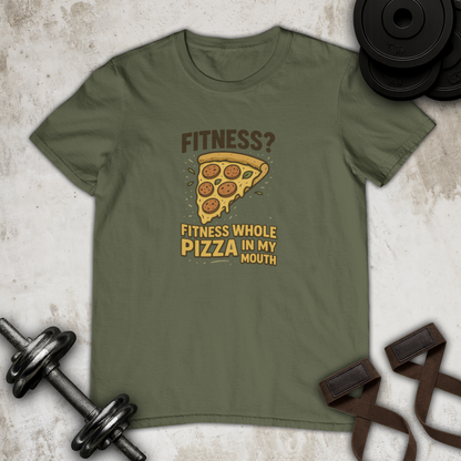 Fitness Pizza Cotton T-shirt