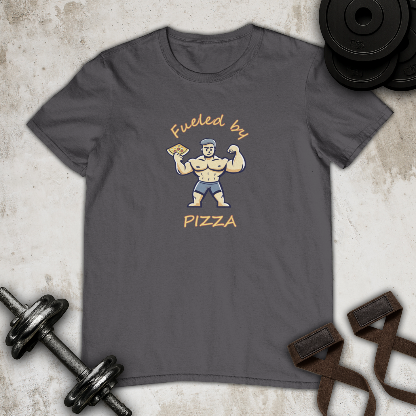 Fueled By Pizza Cotton T-shirt
