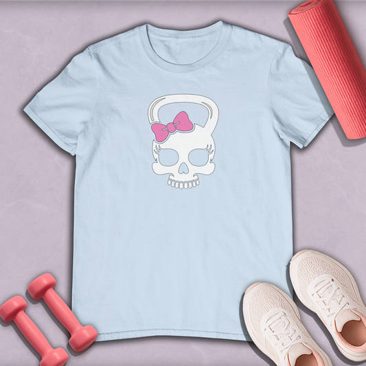 Girlie skull kettlebell Cotton Tee