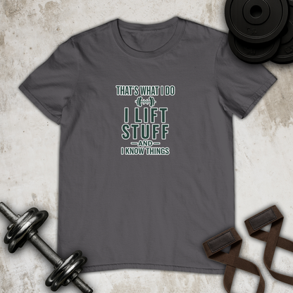 I lift stuff Cotton T-shirt