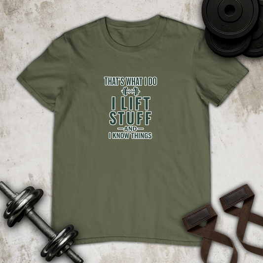 I lift stuff Cotton T-shirt