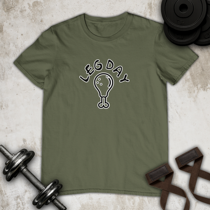 Leg Day chicken thigh Cotton T-shirt