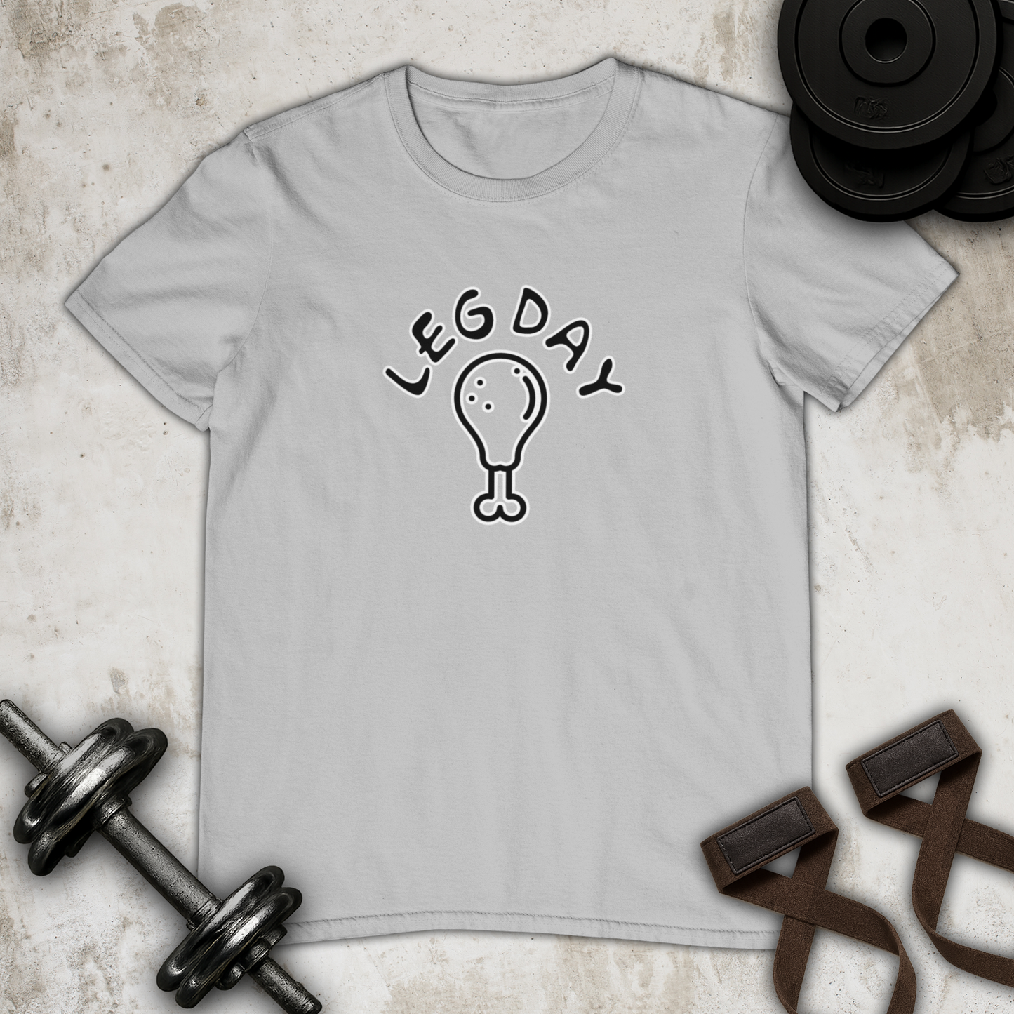 Leg Day chicken thigh Cotton T-shirt