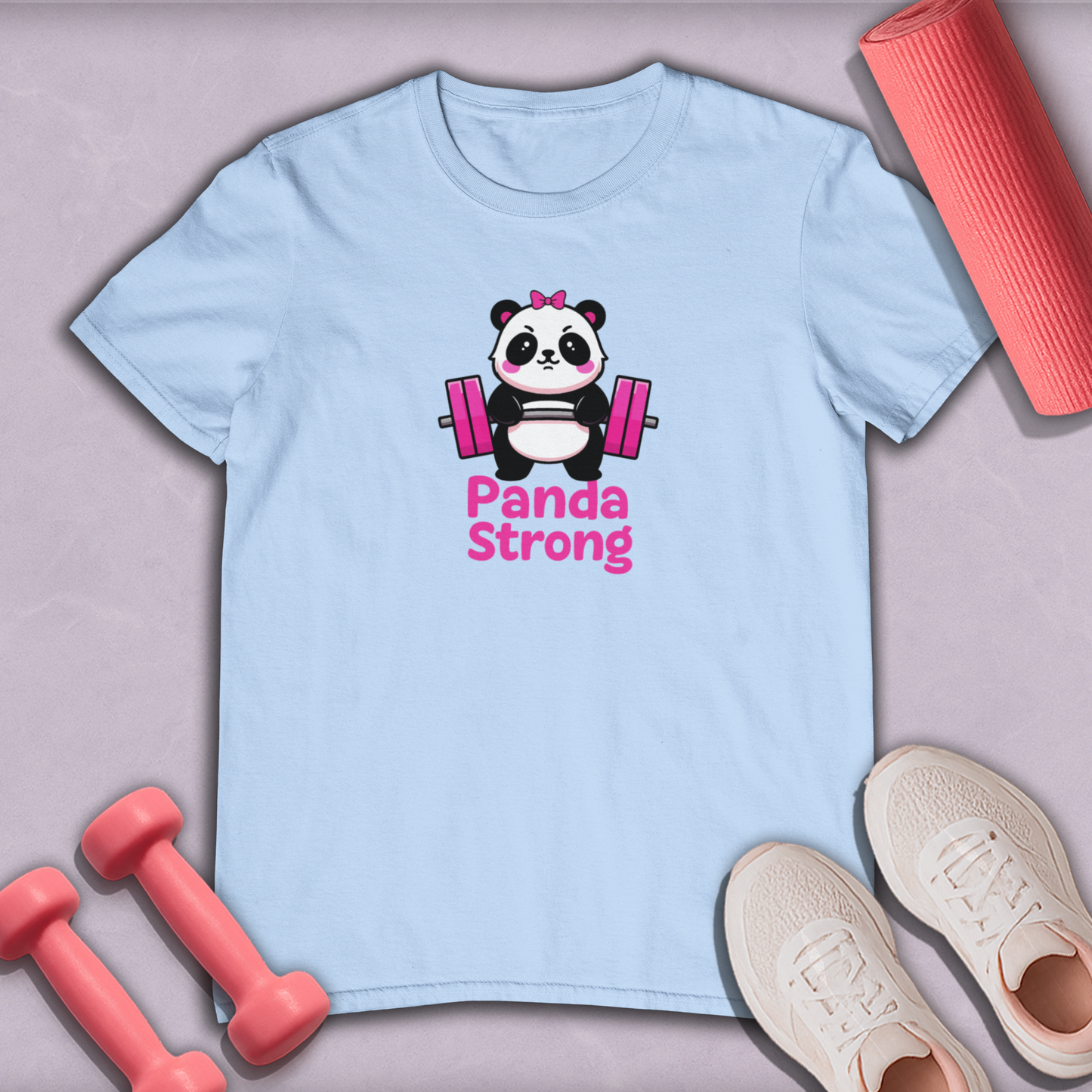 Panda the lifter Cotton Tee