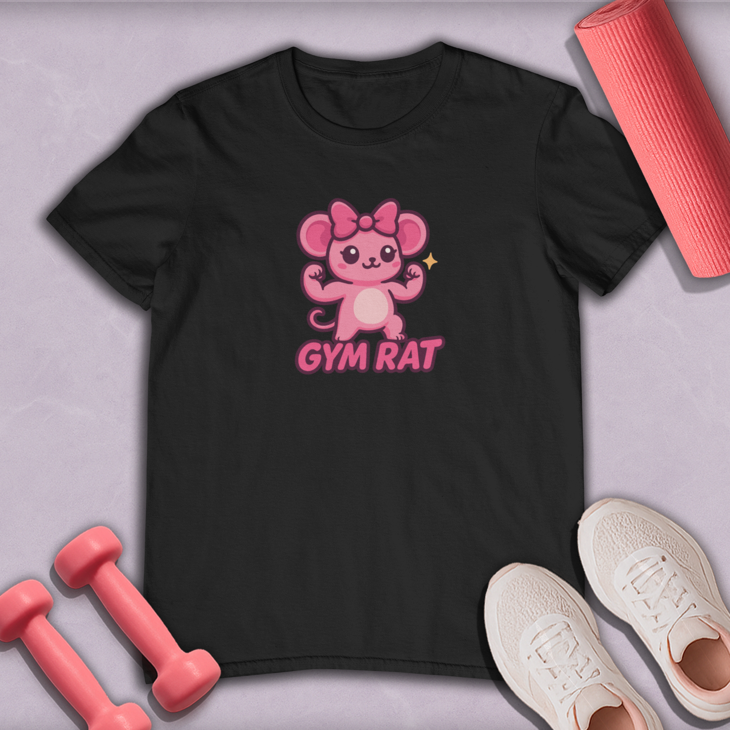 Pinky Gym Rat Cotton Tee