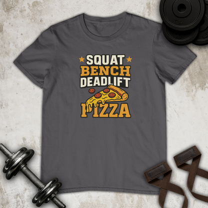 Squat Bench Deadlift Pizza Cotton T-shirt