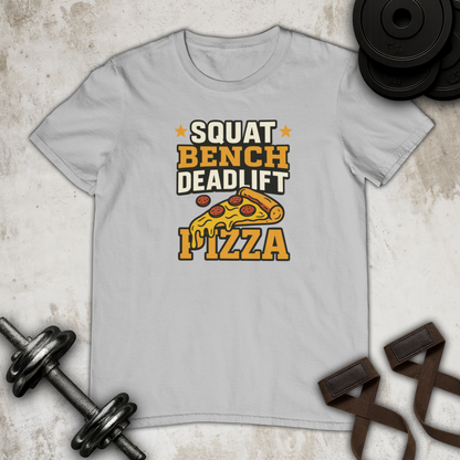 Squat Bench Deadlift Pizza Cotton T-shirt